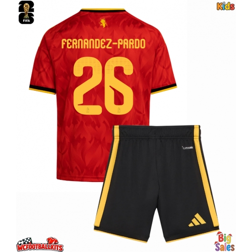 Belgium Matias Fernandez-Pardo #26 Replica Home Stadium Kit for Kids World Cup 2026 Short Sleeve (+ pants)